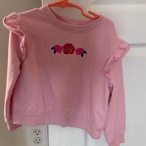Cat & Jack Pink Sweatshirt with Floral Design
